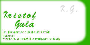 kristof gula business card